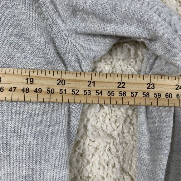 Lilly Pulitzer Gray Bridget Open Cardigan Fringe Trim‎ Women’s Medium Sweater - Picture 8 of 9